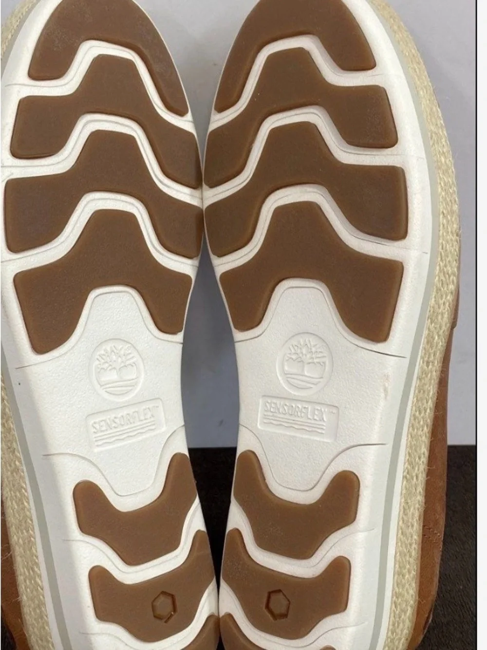 Timberland Women’s Tan Leather Espadrille Slip-On